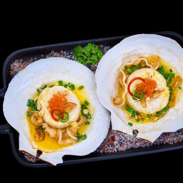 Grilled scallion & roe scallops (2PCS).