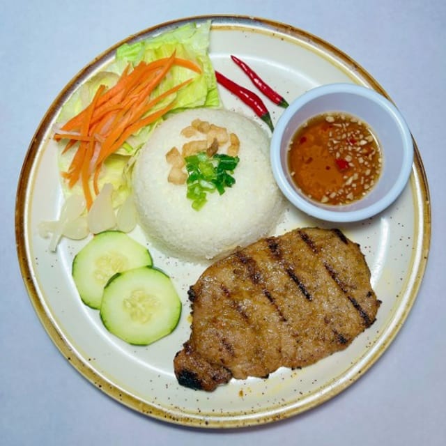 Grilled Pork Chop Rice Plate.
