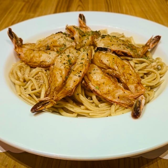 Colossal Prawn Pasta.
