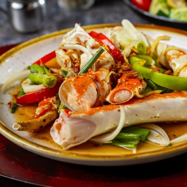 King Crab Legs with Tamarind Sauce.