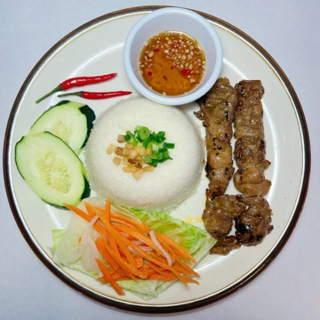 Grilled Chicken Rice Plate.
